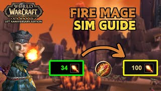 How To SIM & PUMP DPS As a Fire Mage | WoW Classic Anniversary