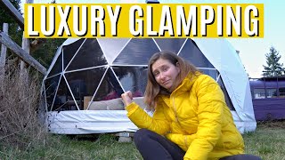Luxury Glamping in a Geodesic Dome + GIVEAWAY