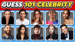 GUESS THE CELEBRITY IN 3 SECONDS ⏱️ | 🤯 101 MOST FAMOUS PEOPLE IN THE WORLD! 🌎😱