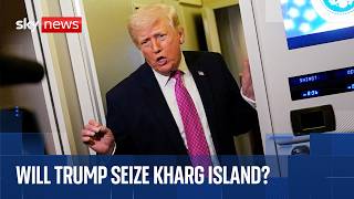 Trump makes new obliteration threat - as he claims to be talking to 'new regime' | Sky News coverage