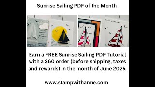 Sunrise Sailing PDF Of The Month June 2025 - Crafty Session FB Live Video Replay Session 202