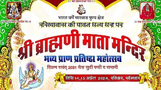 श्री ब्राह्मणी माता जी मंदिर भव्य प्राण प्रतिष्ठा महोत्सव रसियावास