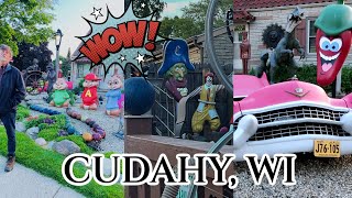 Unique House in Cudahy, WI The Cadillac House | Americana Fiberglass Statues & Characters YARD ART