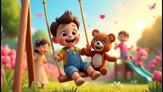 Teddy Plays on the Swing | Baby Songs & Nursery Rhymes | Cartoon for Kids