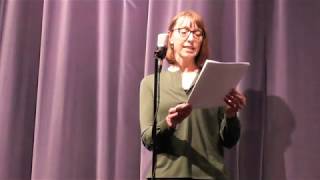 Sallie Anderson reads 'The Art of Job Security' at the November 2019 Stroud Short Stories event