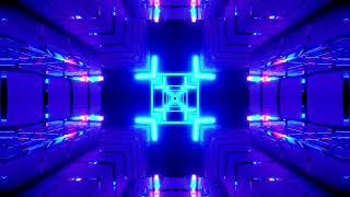 4K TV Square Blue Metallic color Relaxing Background Tunnel Loop Video Screensaver Wallpaper