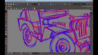 SPEED SKETCH - Cartoon Jeep from Reference
