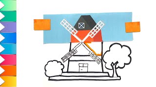Windmill- Paste and draw a windmill like this