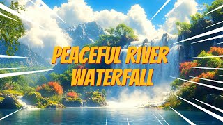 Peaceful River Waterfall – Relaxing Jazz Music for Sleep & Study