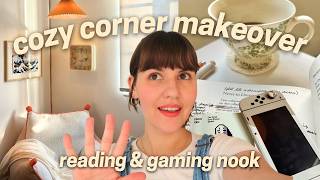 COZY CORNER MAKEOVER 🧦☕ creating my dream reading & gaming nook