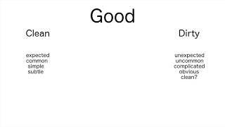The Good, the Clean and the Dirty