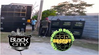 BLACK CITY SOUND  , TOP SECRET SOUND EARLY SETUP AN DUB JUGGLING BLUE SHOP LAWN - ST ELIZABETH