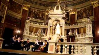 St. Stephen's cathedral, Budapest 2010. String ensemlble playing J. S. Bach's Air