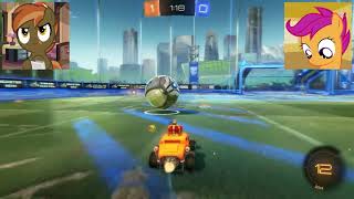 Button and Scootaloo Play Rocket League  TOO PRO!