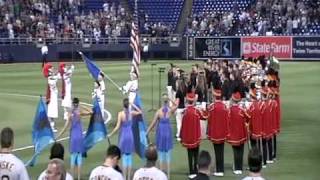 2009 Henry Sibley Marching Band & Choir perform National Anthem