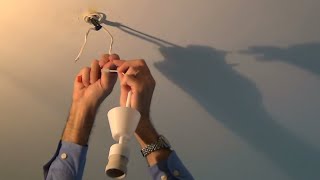 How to install and wire a Ceiling Lamp Holder | Install a ceiling light fixture | Lamp Holder Socket
