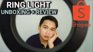 CHEAPEST RING LIGHT W/ TRIPOD FROM SHOPEE | UNBOXING + REVIEW | joshuaaakyle
