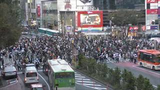 渋谷ハロウィンの日曜日2018年10月 4k