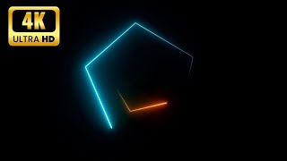Pentagon Futuristic HUD 4K Neon motion graphics for LED | No Copyright #freedownload