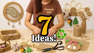 7 Beautiful DIY Ideas with Jute, Burlap & Cardboard 🌿 Simple Handmade Home Decor