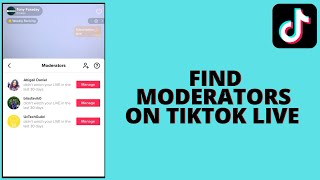 How to check moderators on tiktok live
