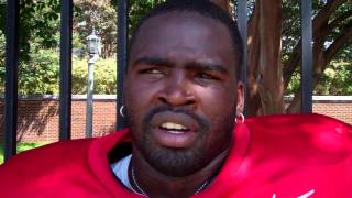 2014 SMU Football - Post-Practice - August 11 - RB Kevin Pope
