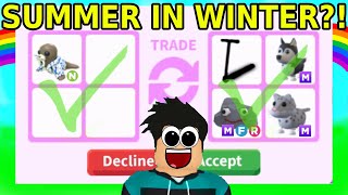 Trading NEON SUMMER WALRUS In Rich Adopt Me Server!
