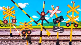 Railroad Crossing That Sets Down Its Barrier and Leaves