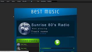 radio station design with WKWebBuilder