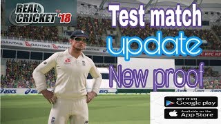 Real cricket 18 Test match update coming soon with proof 😍😍