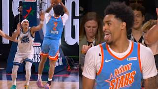 Dylan Harper goes iso vs his brother and hits game winner in Rising Stars game 😂