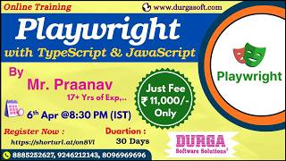Playwright with TypeScript & JavaScript Online Training @ DURGASOFT