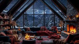 🔥 Cozy Night in Winter Cabin: Warm Fireplace for Study, Work, Focus, Sleep & Meditation