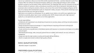 Amazon is hiring for Software Dev Engineer | Karnataka