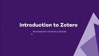 Introduction to Zotero