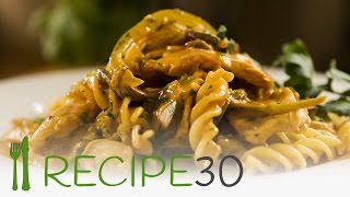 CHICKEN STROGANOFF WITH AN ITALIAN TWIST - By www.recipe30.com