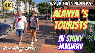 Alanya - Life and Walking in Alanya - Alanya 's Tourists in Shiny January