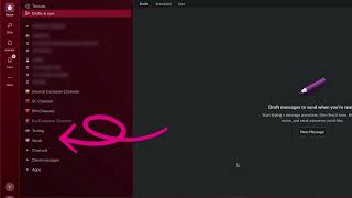 Slack Organization with Sections