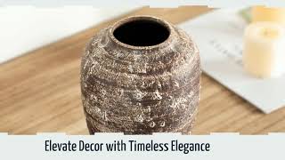 QI004791 Uniquewise Textured Vintage Inspired Ceramic Vase