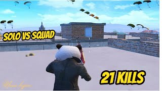 Solo vs Squad 21 kills with Chiken dinner /pubgmobile