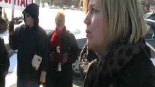 Andrea Horwath at Port Colborne hospital press conference