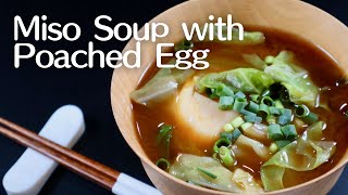 Miso Soup with Poached Egg