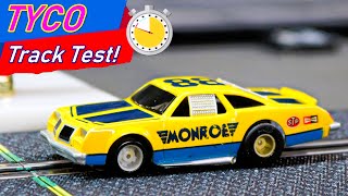 Tyco Magnum 440 Nascar track test what a BEAUTY of a slot car!