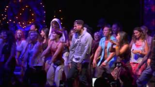 MC Yogi with crowd dancing on stage at Bhakti Fest 2016