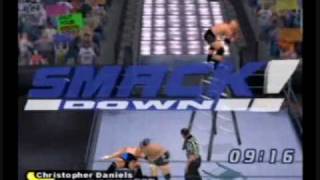 WWE SmackDown! Shut Your Mouth Triple Threat TLC Match Joe vs. AJ VS. Daniels pt. 2