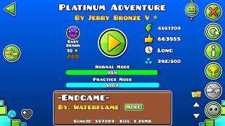 Completed Platinum Adventure (Very ez demon) With some gameplay | Geometry dash