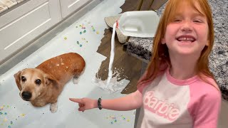 WE SPiLLED MiLK!!  Adleys morning cereal routine turns into FAMiLY MAYHEM & Niko turns into koopa!!