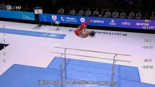Parallel Bars D-Score Kazuma Kaya (JPN, 4th, 14.733) - 2023 World Championships Antwerp - 10/7/2023