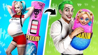 Les Super-Héros Attendent un Bébé! Harley Quinn et le Joker sont devenus Parents