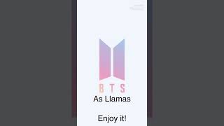 BTS as Llamas 🦙 #BTS #Dynamite #funny #llamas